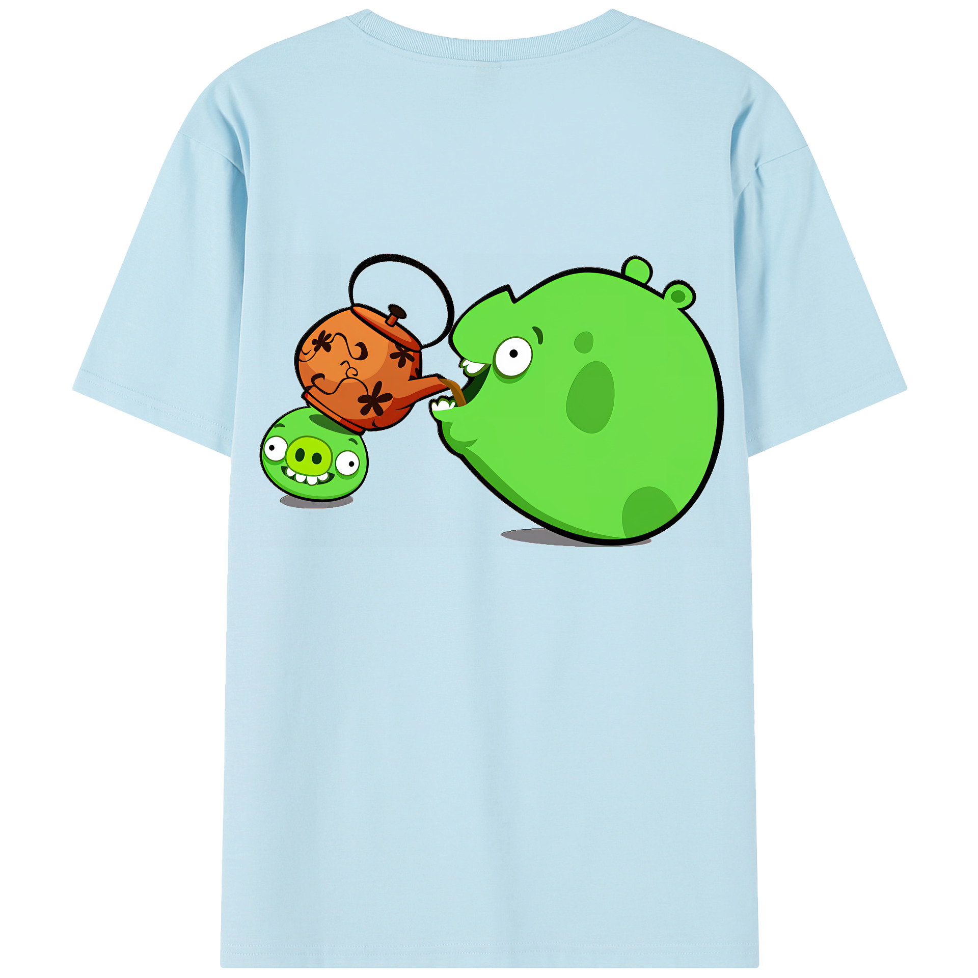 （画像用） Angry Birds アングリーバード 綿100％半袖Tシャツ（背面プリント）